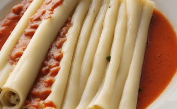 String Cheese Manicotti with Chicken Broth