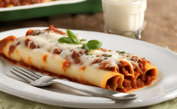 Manicotti with String Cheese and Meat