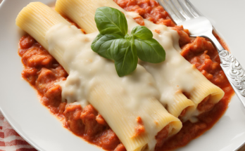 Manicotti with String Cheese and Chicken